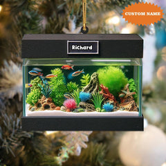 Maxcorners Personalized Aquarium Christmas Ornament, Fish Christmas Ornament, Gift For Fish Lover, Christmas Gift