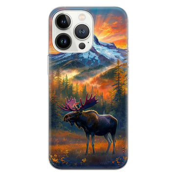 Maxcorners Hunting Phone Case Forest Moose Cover 5 LM1012