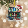Maxcorners Custom Name Fishing Tackle Box Acrylic Ornament, Fishing Christmas Ornaments, Fisherman Gift