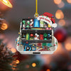 Maxcorners Custom Name Fishing Tackle Box Acrylic Ornament, Fishing Christmas Ornaments, Fisherman Gift