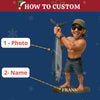 Maxcorners Custom Photo Fishing Ornaments, Fishing Ornament, Gift For Fisherman, Christmas Tree Decor