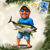 Maxcorners Custom Photo Fishing Ornaments, Fishing Ornament, Gift For Fisherman, Christmas Tree Decor