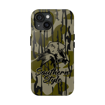 Maxcorners MossBark Camo Tough Phone Case, "Southern Style" Duck Dog, Hunting Gifts, Accessories, Impact Resistant
 Full Wrap Phone Case LM0812