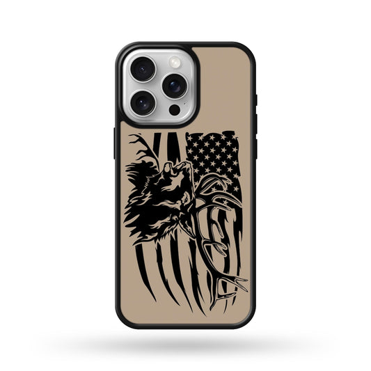 Maxcorners Elk Flag Hunting Phone Case
 LM0812