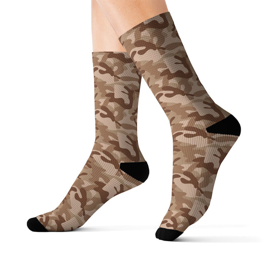 Maxcorners Camo Socks custom hunting fun cool trendy gift present holiday personalized customized name date women's men's pattern nature adventureLM2611