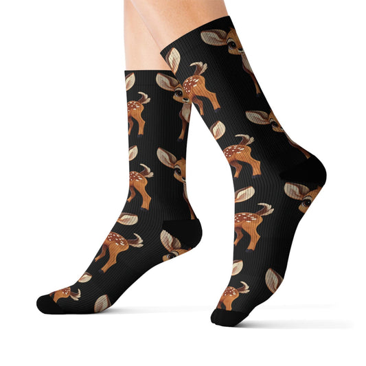 Maxcorners Cute Deer Socks | Cozy Animal Socks for Nature Lovers | Gifts for Kids & Adults, Christmas Stocking Stuffers, Fun WearLM2611