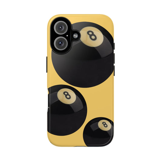 Maxcorners Billiards Eight Ball: Dual-Layer Protectiv Full Wrap Phone Case LM1012