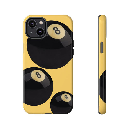 Maxcorners Billiards Eight Ball: Dual-Layer Protectiv Full Wrap Phone Case LM1012