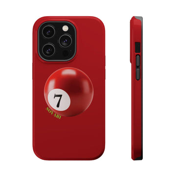 Maxcorners Billiards Number 7 Pool Ball (Red) Full Wrap Phone Case LM1012