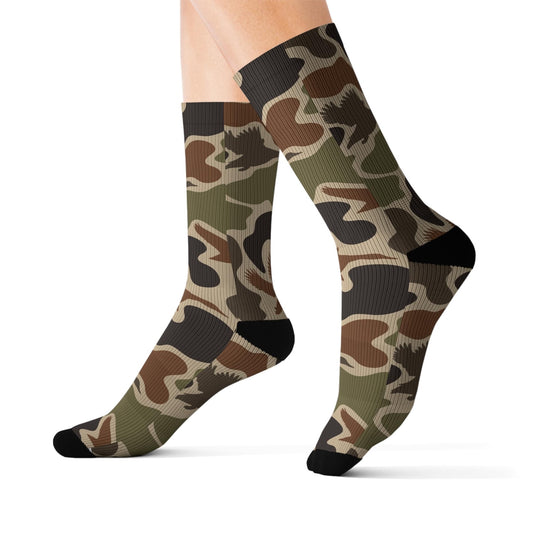 Maxcorners Camo Sublimation Socks | Stylish, Comfortable Socks for Outdoors, Hiking, Casual Wear, Military Appreciation, GiftsLM2611