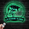 Maxcorners Custom Bass Fishing Metal Sign Fish Wall Art