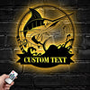 Maxcorners Custom Marlin Fishing Metal Sign Fish Wall Art With LED Light