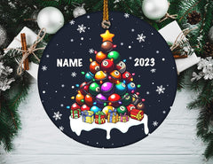 Maxcorners Personalized Billiard Christmas Ornament/Billiard Ornament