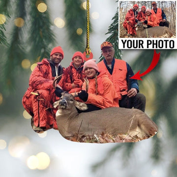 Maxcorners Custom Photo Hunting Ornament Gift for Deer Hunter