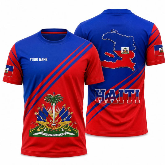 Maxcorners Custom Haiti Soccer Nation Fan Shirt Personalized 3D Football Jersey For Loyal Supporters