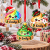 Maxcorners Dumpling Ornament Cute Characters Santa Cap Snowman Top Hat Xmas Tree Star Garland Bamboo Steamer Basket Year 2026 Personalized Christmas Decor