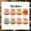 Maxcorners Dumpling Ornament Cute Sparkle Glitter Character Woven Bamboo Steamer Basket Lid Personalized Christmas Decor