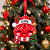 Maxcorners Dumpling Ornament Cute Winking Character Santa Cap Holly Berries Snowflakes Scarf Snowman Top Hat Tree Hanging Personalized Christmas Decor