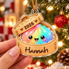 Maxcorners Dumpling Ornament Cute Sparkle Glitter Character Bamboo Steamer Basket Year Hearts Personalized Christmas Decor