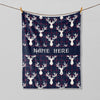Maxcorners Personalized Deer Blanket, Hunting Blanket, Custom Name Soft Cozy Sherpa Fleece Throw Blankets, Gift for Hunter, Hunting Lover LM1711