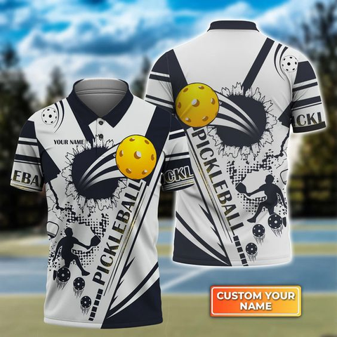 MaxCorners Personalized Name Pickleball 3D Polo Shirt