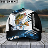 Maxcorners Fishing Blue Flame Sport Pattern Personalized Name 3D Cap (11 Breeds)