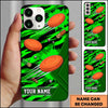 Maxcorners Modern Blue Shotgun Pull Clay Target Personalized Name Trap Shooting Phone Case