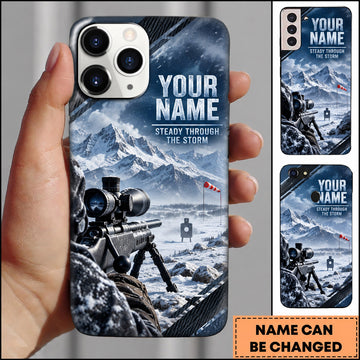 Maxcorners Long Range Shooting Steady Through The Storm Personalized Name 3D Phone Case