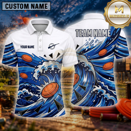 Maxcorners Trap Shooting Shirt Clay Shooting Ocean Wave Impact Multiple Options Personalized Name, Team Name 3D Shirt