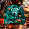 Maxcorners Howling Wolf Clay Targets Clay Shooting Personalized Name 3D Cap