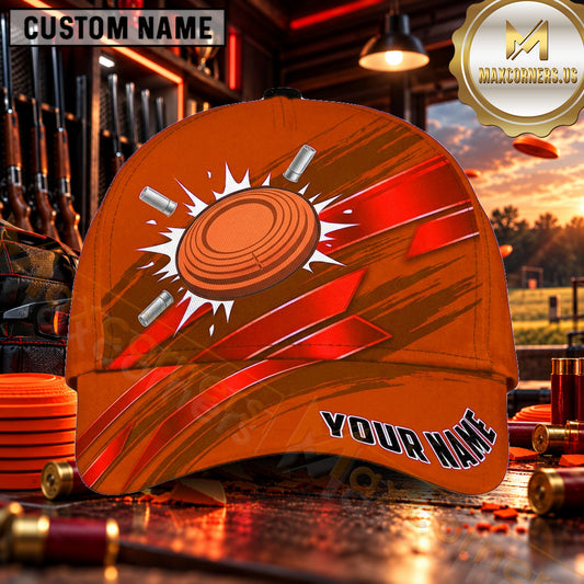 Maxcorners Clay Target Speed Burst Trap Shooting Personalized Name 3D Cap