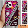 Maxcorners Vertical Shotgun Typography Pull Clay Target Personalized Name Trap Shooting Phone Case