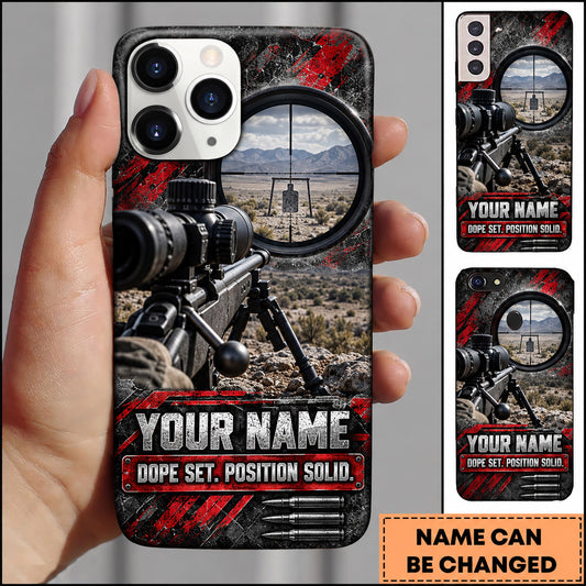 Maxcorners Long Range Shooting Dope Set Position Solid Marksman Personalized Name 3D Phone Case