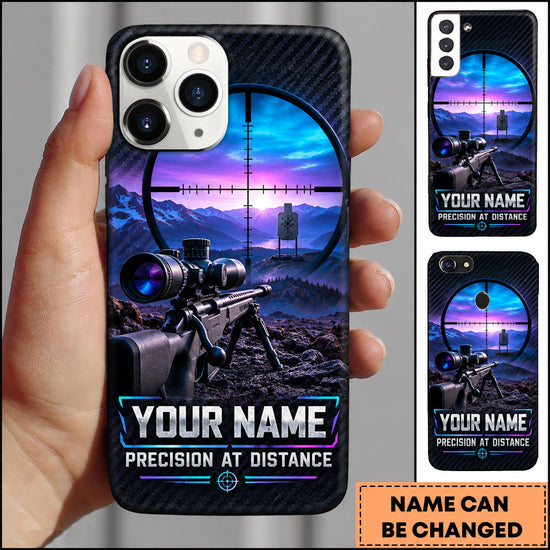 Maxcorners Long Range Shooting Precision At Distance Mountain Reticle Personalized Name 3D Phone Case