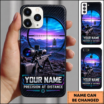 Maxcorners Long Range Shooting Precision At Distance Mountain Reticle Personalized Name 3D Phone Case