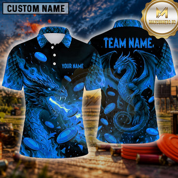 Maxcorners Dragon Mythical Flame Multiple Options Personalized Name, Team Name 3D Shirt