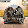 Maxcorners Military Digital Camo Hunting Gear Duck Hunting Dog Cap, Multiple Breeds Personalized Name 3D Cap