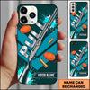 Maxcorners Silver Shotgun Typography Pull Clay Target Personalized Name Trap Shooting Phone Case