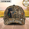Maxcorners Classic Wetland Camo Hunting Badge Duck Hunting With Dogs Multi Options Personalized Name 3D Cap
