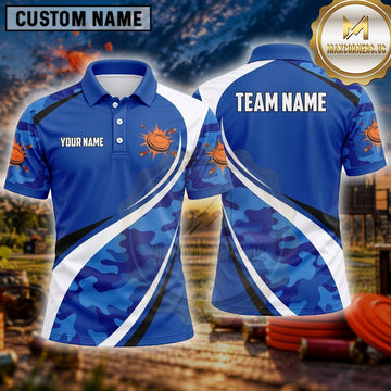 Maxcorners Clay Target Shooting Flowing Disc Pattern Multiple Options Personalized Name, Team Name 3D Shirt