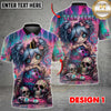 Maxcorners Creepy Doll Bowling Graffiti Skull Lollipop Artwork Multiple Options Personalized Name, Team Name 3D Shirt