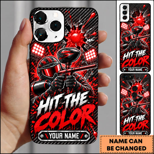 Maxcorners Paintball Hit The Color Armored Player Personalized Name 3D Phone Case