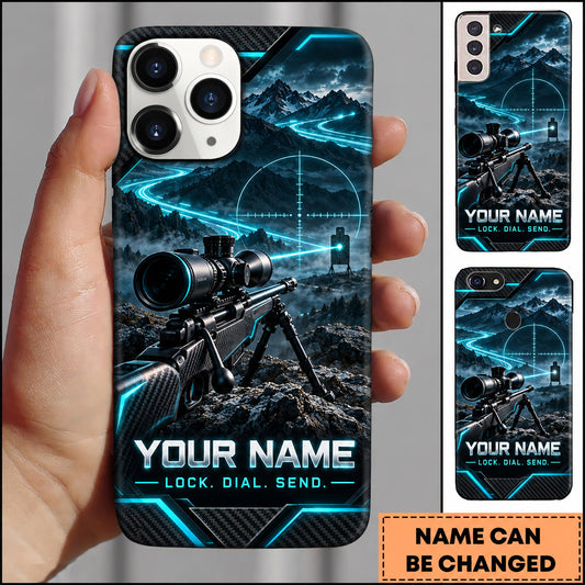Maxcorners Long Range Shooting Lock Dial Send Mountain Rifle Personalized Name 3D Phone Case