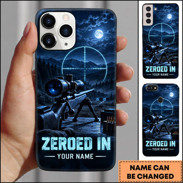 Maxcorners Long Range Shooting Zeroed In Electric Scope Design Personalized Name 3D Phone Case