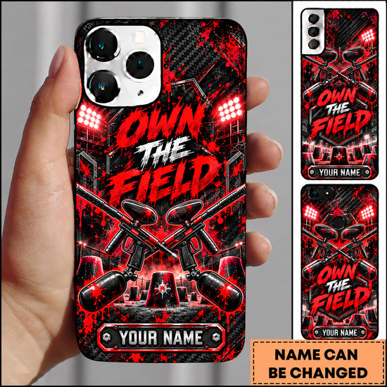 Maxcorners Paintball Own The Field Crossed Markers Personalized Name 3D Phone Case