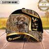 Maxcorners Dog Hunting And Duck Hunting Marsh Grass Side Panel Multiple Options Personalized Name 3D Cap