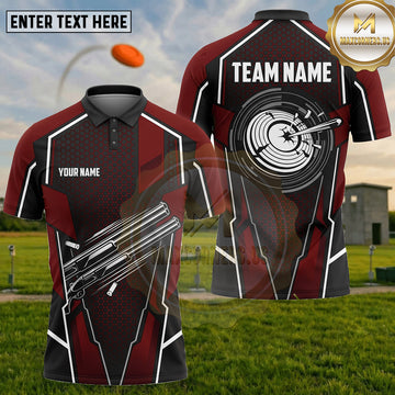 (5 Colors) Maxcorners Trap Shooting Shotgun Target Scope Tech Design Multiple Options Personalized Name, Team Name 3D Shirt