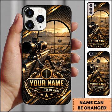 Maxcorners Long Range Shooting Built To Reach Precision Rifle Personalized Name 3D Phone Case