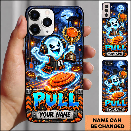Maxcorners Trap Shooting Skull Shooter Clay Target Personalized Name 3D Phone Case