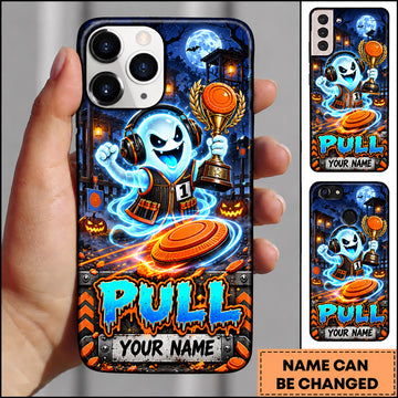 Maxcorners Trap Shooting Skull Shooter Clay Target Personalized Name 3D Phone Case